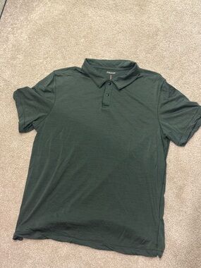 Proof 72 Hour Merino Dark Green Men's Polo - Lightweight Everyday
